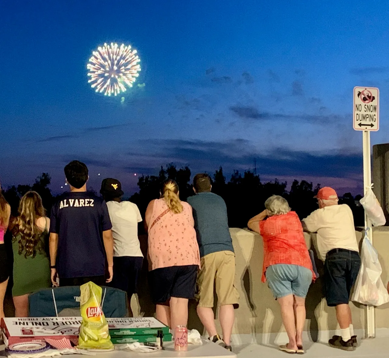 I grew up to watch fireworks from the top of a Metro garage.