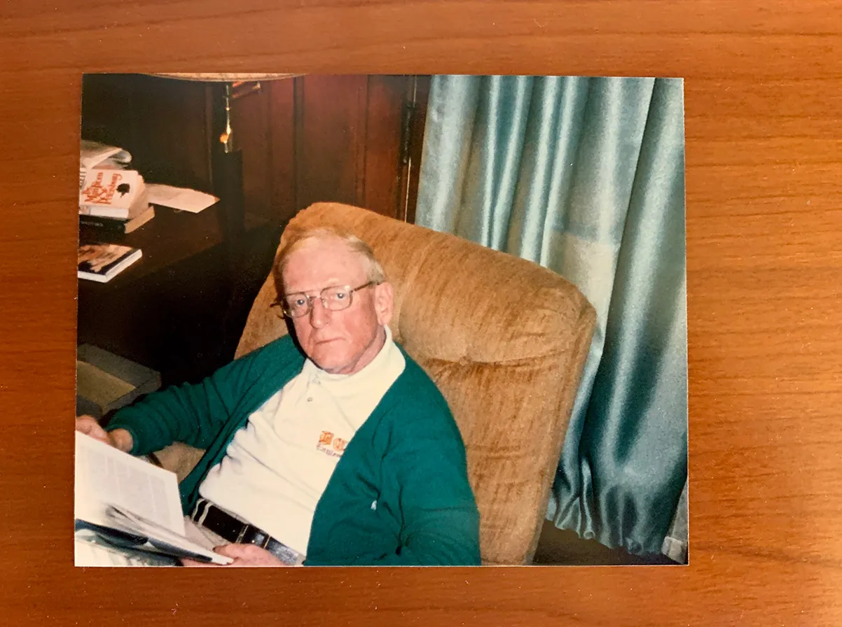 Dad in his den. From the 90s?