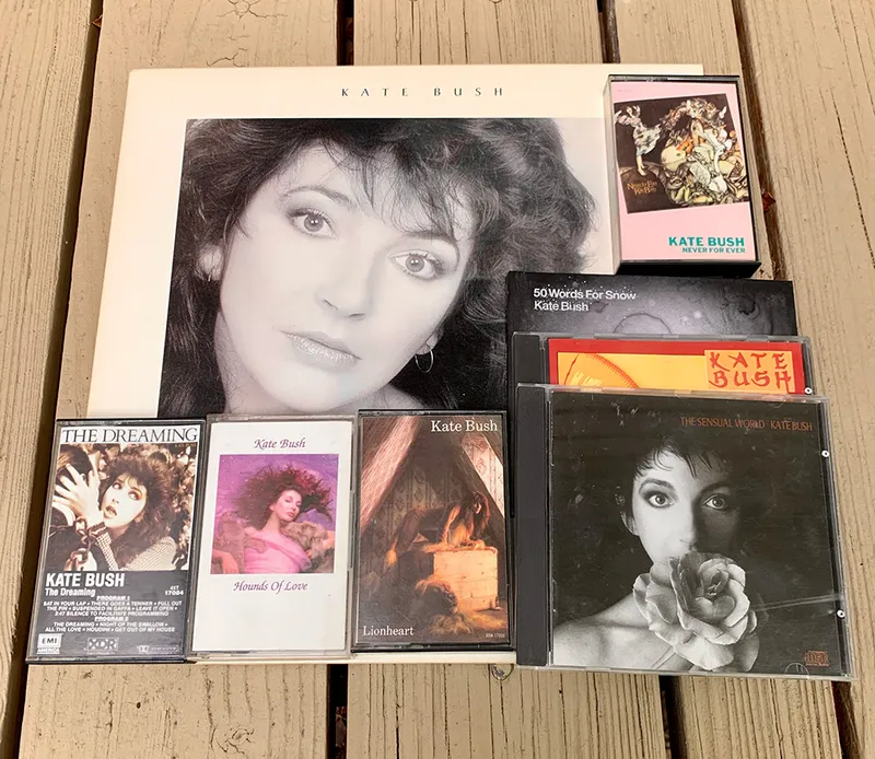 Some of Kate’s recordings, which I never listen to anymore because, yeah, Apple Music. Photo by me.