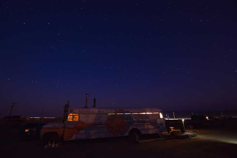 Party bus at night